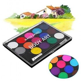 HEEPDD 15 Couleurs Ensemble de Peintures Visage, Maquillage pour Le Visage et Le Corps Non Toxique Eau Soluble dans Le Maquil