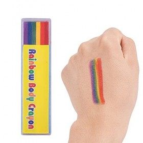 Visage Peinture, 6 Couleur Peinture Corporelle, Maquillage Enfant Bio, Non-Toxiques, Lavable, LGBT Gay Pride Visage Peinture 