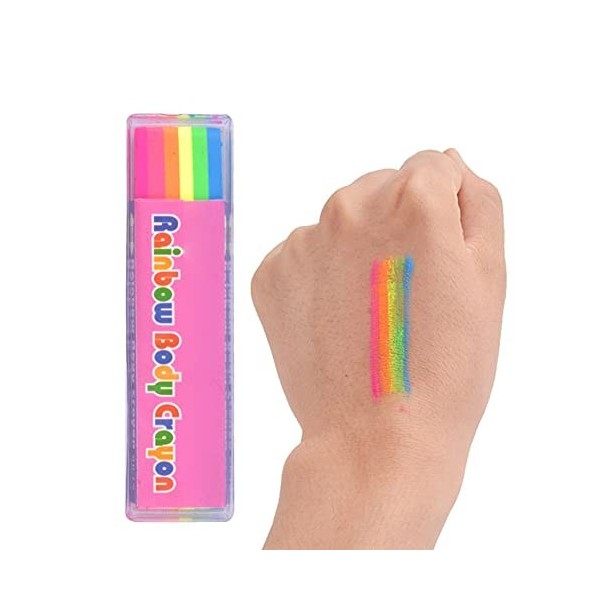 Visage Peinture, 6 Couleur Peinture Corporelle, Maquillage Enfant Bio, Non-Toxiques, Lavable, LGBT Gay Pride Visage Peinture 