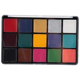Palette cosmétique de peinture doeil de corps de visage de 15 couleurs, peinture de visage de corps de maquillage de télévis
