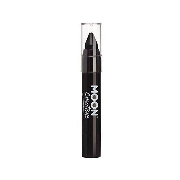 Bâton de Peinture pour Visage / Crayon de Couleur pour Le Maquillage du Visage & Corps par Moon Creations - 3.5g - Noir