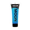 Moon Glow- Neon UV Glitter Face & Body Gel - Peinture pour le visage scintillante, Bleu, 12 ml 1 paquet 