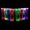 UV Glow Lot de 24 tubes de peinture fluorescente pour le visage et le corps 24 x 10 ml