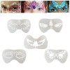 5 Pcs Pochoirs Pour Le Visage De Carnaval Réutilisables Modèles De Peinture Pour Le Visage Pour Enfants Peinture De Visage De