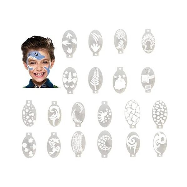 5 Pcs Pochoirs Pour Le Visage De Carnaval Réutilisables Modèles De Peinture Pour Le Visage Pour Enfants Peinture De Visage De