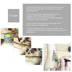 Pochoir de peinture de visage Dekaim, 7 styles/ensemble pochoir de peinture de visage réutilisable modèle de peinture de corp