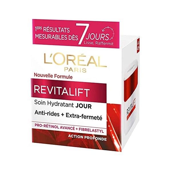 LOréal Paris - Revitalift - Soin Anti-Âge Hydratant & Raffermissant - Crème de Jour Anti-Rides & Extra-Fermeté - Enrichi en 