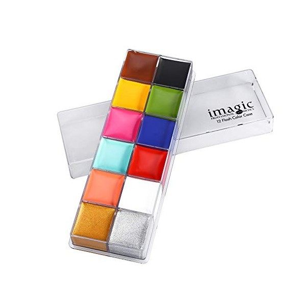 Visage Maquillage Pigment 12couleurs visage corps peinture huile sûr enfants flash tatouage peinture visages peinture à lhui