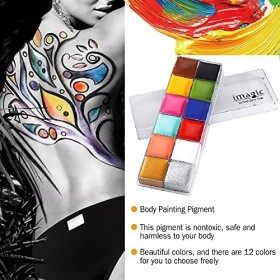 Visage Maquillage Pigment 12couleurs visage corps peinture huile sûr enfants flash tatouage peinture visages peinture à lhui