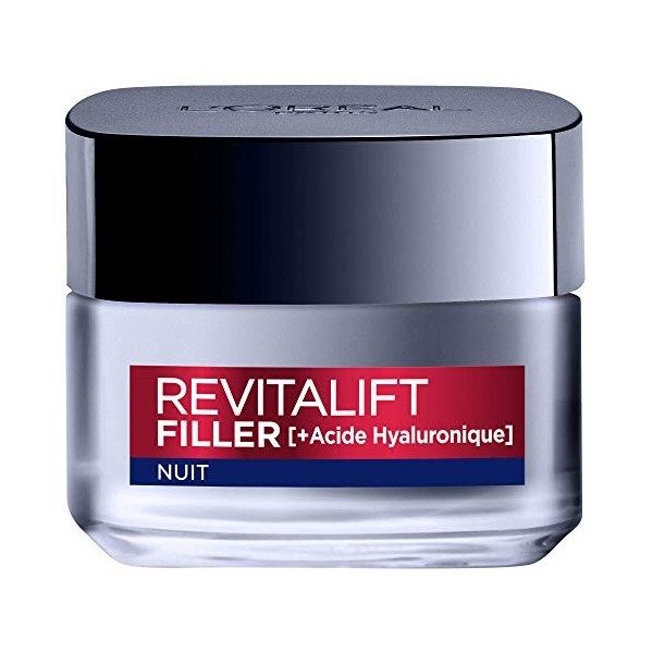 LOréal Paris - Soin Nuit Revolumisant Anti-Rides & Volume - Crème Hydratante & Anti-Âge - Concentré en Acide Hyaluronique - ...