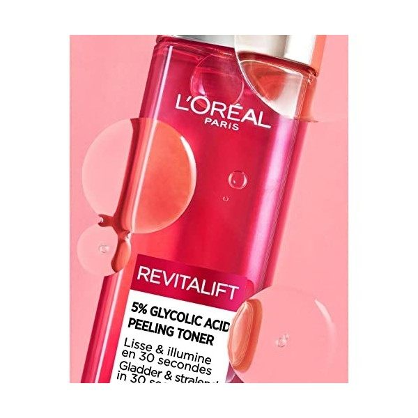 LOréal Paris - Lotion Peeling Visage Lissante et Exfoliante - Élimine les Points Noirs, Pores Dilatés & Imperfections - À l C...