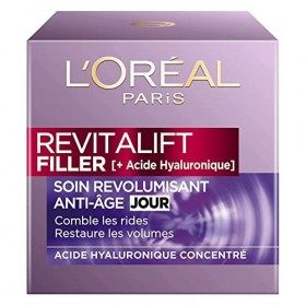 LOréal Paris - Soin Anti-Âge Revolumisant - Crème Jour Anti-Rides & Volume - Hydratation & Fermeté - Enrichi en Acide Hyalur ...