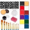 Kit de Peinture Visage Enfant, Palette de Maquillage Body Painting Maquillage pour Enfant, 12 Couleurs Peinture de Visage 32 