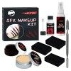 Sanmubo Kit de Maquillage Professionnel Halloween SFX | Outil de spatule de Gel de Faux Sang de Cire de Cicatrice de modelage