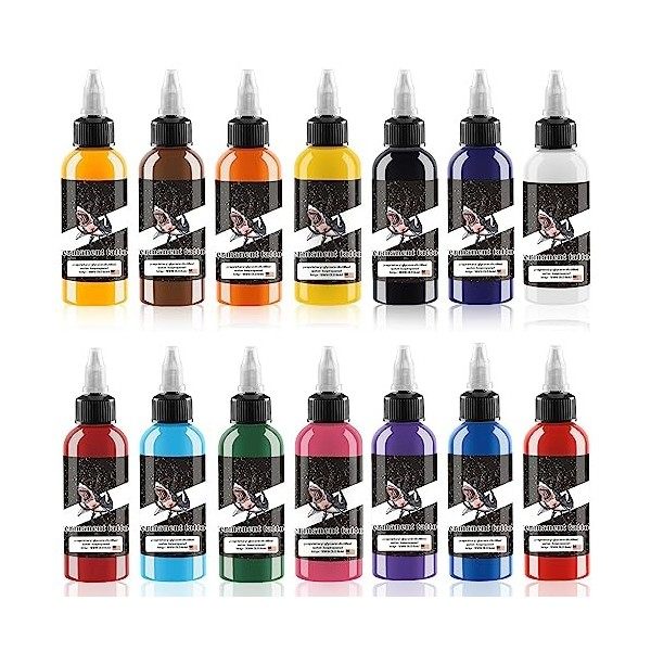 DLD upgraded Snow Shark Tattoo ink set permanent Tattoo Supply Dynamic ink 30ml / Bottle 1oz Vegan Tattoo Supply Pigment de t