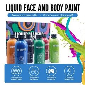 VIOLA HOUSE Maquillage liquide pour le visage et le corps, professionnel à base deau pour le visage et le corps, de maquilla