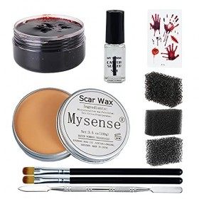 Mysense Cire de nez et cicatrices SFX Zombie - Effets spéciaux - Fausses moulures - Fausses blessures - Pour Halloween, scène