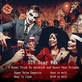 Mysense Cire de nez et cicatrices SFX Zombie - Effets spéciaux - Fausses moulures - Fausses blessures - Pour Halloween, scène
