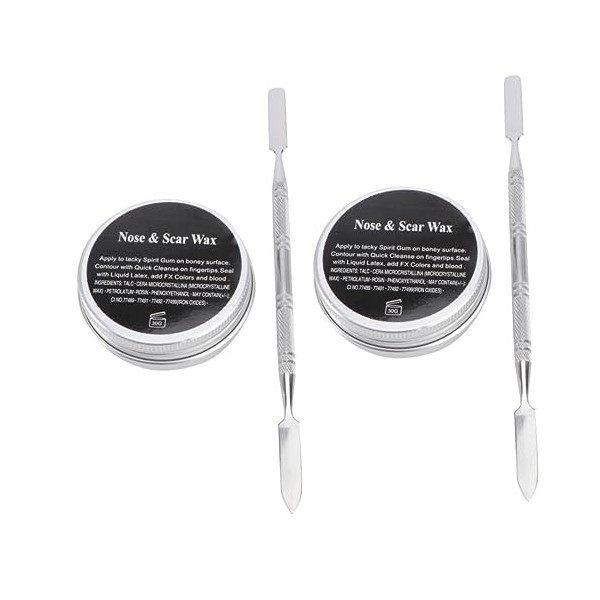 ABOOFAN 2 Pièces De Nettoyage Des Vêtements Kit De Maquillage Professionnel Spatule De Maquillage Cire De Maquillage Faux San