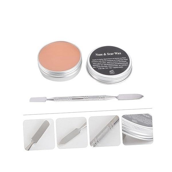 ABOOFAN 2 Pièces De Nettoyage Des Vêtements Kit De Maquillage Professionnel Spatule De Maquillage Cire De Maquillage Faux San