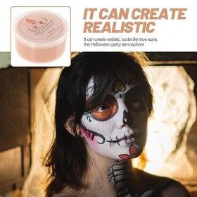 ABOOFAN Maquillage Pour Halloween 40G Maquillage Pour Halloween 40G Cire Cicatrice Kit Faux Modelage Plaie Peau Cire Effets S