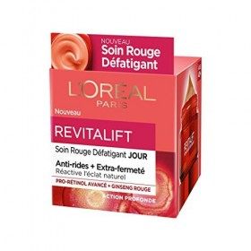 LOréal Paris - Revitalift - Soin Rouge Défatigant & Énergisant - Anti-Rides & Extra-Fermeté - Enrichi au Pro-Rétinol et au G ...