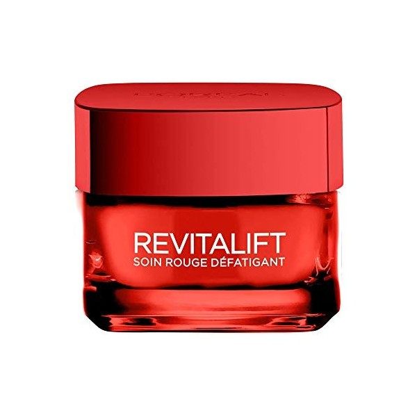 LOréal Paris - Revitalift - Soin Rouge Défatigant & Énergisant - Anti-Rides & Extra-Fermeté - Enrichi au Pro-Rétinol et au G ...