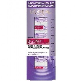 L’Oréal Paris - Revitalift Filler - 7 Ampoules Anti-Rides Repulpantes à lAcide Hyaluronique Pur - Cure Anti-Âge 7 Jours - Hy ...
