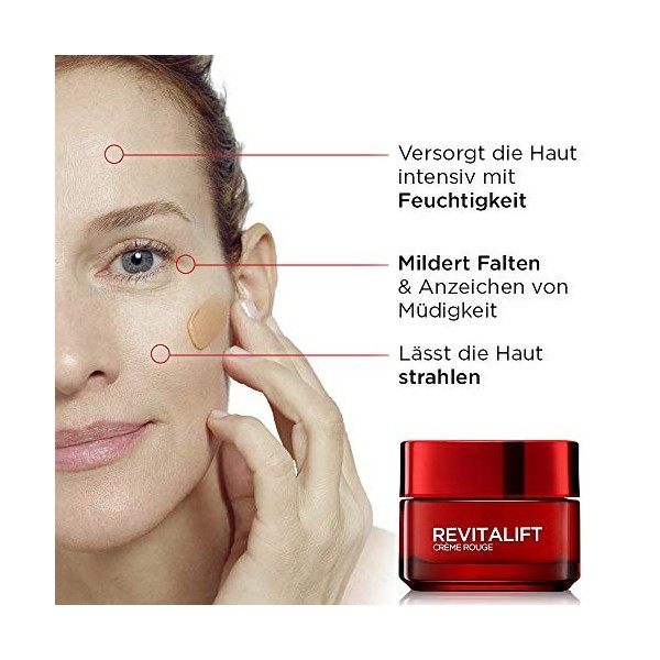 LOréal Paris Soin de jour Revitalift Crème Revitalift Blush Revitalift Soin du Visage Anti-âge Anti-rides Extra Raffermissem ...