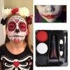 Ensemble de Maquillage de Sang Faux Sang Accessoires DHalloween Maquillage Ensemble Doutils de Peinture de Visage Maquillag