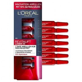 LOréal Paris - Ampoules Effet Peeling Cure 7 Jours Revitalift Laser X3 Crème Jour et Nuit