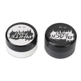 Kit de Peinture pour le Visage, Couleur Vibrante Danger pour le Visage, lhuile de Peinture pour le Corps, Longue Durée, Noir