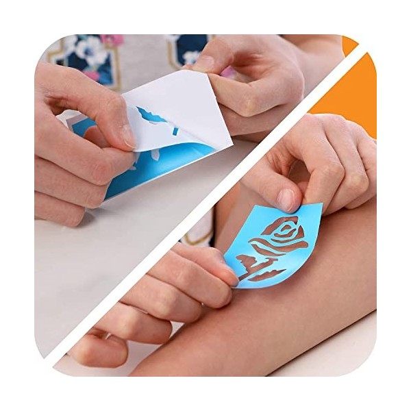 Original Stationery Cadeau Fille - Tatouage Paillette Enfant - Temporaire - Kit De 33 Pièces - Inclut 24 Pochoirs - Tatouage ...