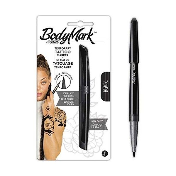 BIC BodyMark Stylo de Tatouage Temporaire - Noir Tatouage