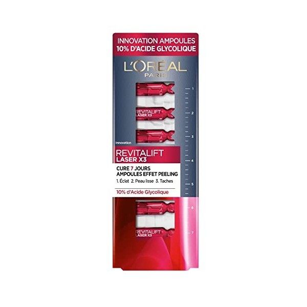 LOréal Paris - Ampoules Effet Peeling - Cure Anti-Âge 7 Jours - Anti-Tache & Lissant - Effet Peau Neuve en 7 Jours - À lAci C...