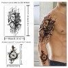 Yazhiji 56 Feuilles Autocollants de Tatouages Temporaires 11 feuilles de Tatouages dépaule demi-bras pour hommes ou femmes a