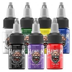 HAWINK Tattoo Ink Ensemble dencre de Tatouage 15 ml 7 oz 7 Bouteilles TI203-15-7 Tatouage
