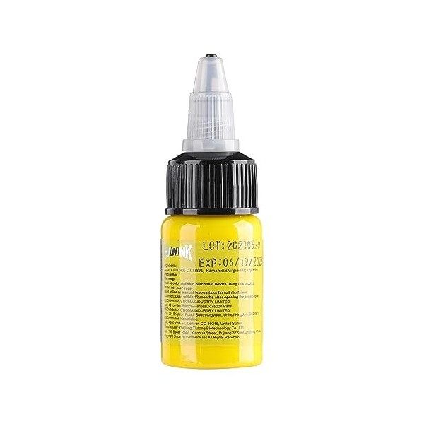 HAWINK Tattoo Ink Ensemble dencre de Tatouage 15 ml 7 oz 7 Bouteilles TI203-15-7 Tatouage