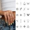 Finoly Tatouage Ephemere Femme - Tatouage Semi Permanent - Durée De 2 Semaines - Lot 20 Unités - Imperméables - Faux Tatouage...
