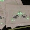 DAWRIS 6 PCS Visage gemmes strass autocollant, auto-adhésif Gemmes de visage autocollant Tatouage Temporaire Strass Visage Bi