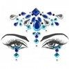 Gemmes de Visage 6 feuilles Visage Bijoux Autocollants Strass Cristal Bijoux Strass pour Festivals Décorations pour le visage