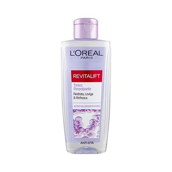 LOréal Paris Tonique Revitalift Remplisseur Revitalift Action Nettoyant Anti-Âge avec Acide Hyaluronique Pur, 200 Ml Crème Jo...