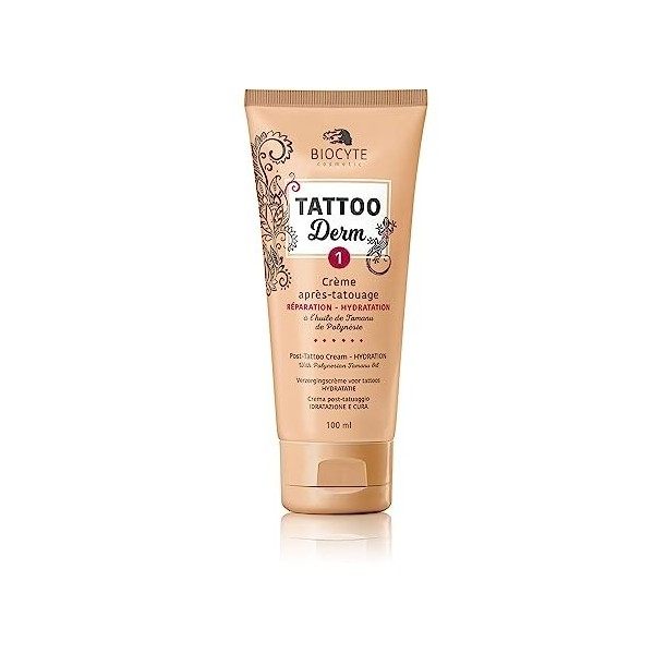 Laboratoire Biocyte - Tattoo Derm 1 - Crème Après Tatouage - Hydratation et Réparation de la Peau - À lHuile de Tamanu de Po