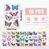 100pcs Tatouage Temporaire Papillon, Tatouage Temporaire Femme Papillon Tatouage Papillon Fleur Femme Colorés Imperméables po