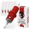 WARRIOR RED Cartouches et daiguilles de Tatouage Round Liner Tattoo Needle Cartridge Stérilisée Professionnelle 20 pièces en