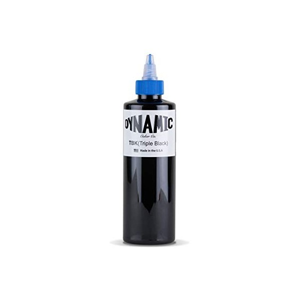 DYNAMIC - Encre de tatouage - Triple Black 8oz 240ml - Meilleures encres colorées et noires - Vegan