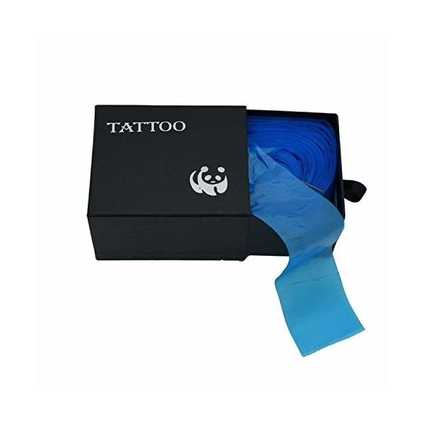 Lot de 100 manchons en plastique bleu pour cordon de tatouage