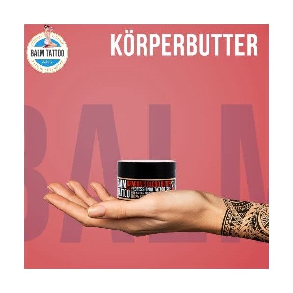 Balm Tattoo Baume de tatouage Vegan «&nbsp;Dragon’s Blood Butter&nbsp;» Tatouage