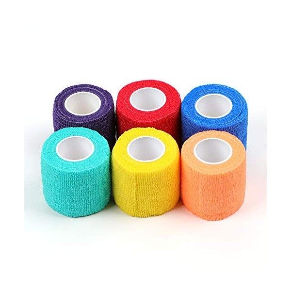 STIGMA Tattoo Grip Cover Wrap 6 Rolls Couverture de Poignée de Tatouage 6 Rouleaux 2 in 4.5m Disposable Cohesive Tattoo Grip 