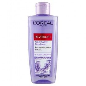 LOréal Paris Eau Micellaire Revitalift Remplisseur, Action Nettoyant Anti-Âge avec Acide Hyaluronique Pur, 200 ml